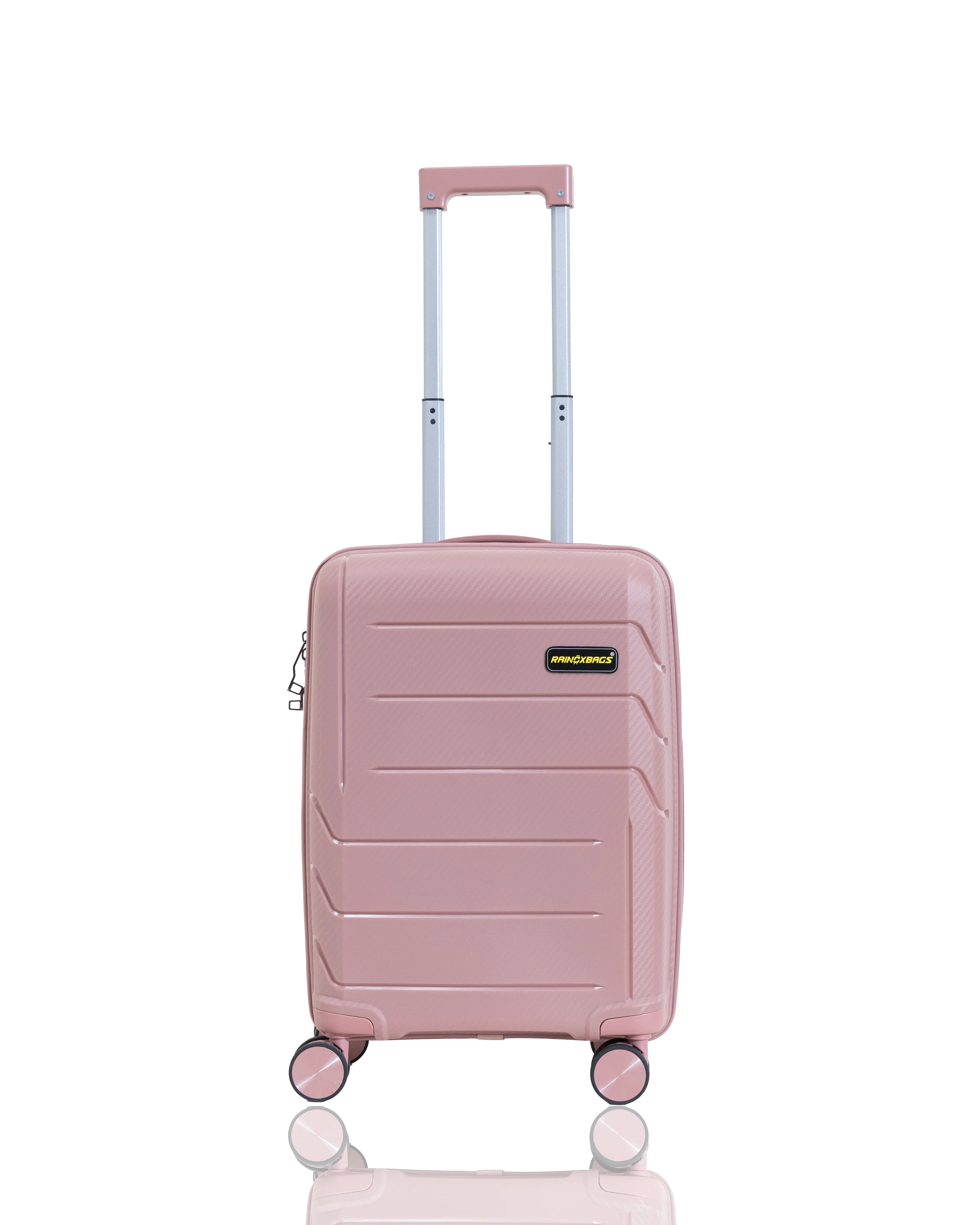 Rainox Parish Series – 20 Inch Rose Gold Pink Cabin Trolley Bag