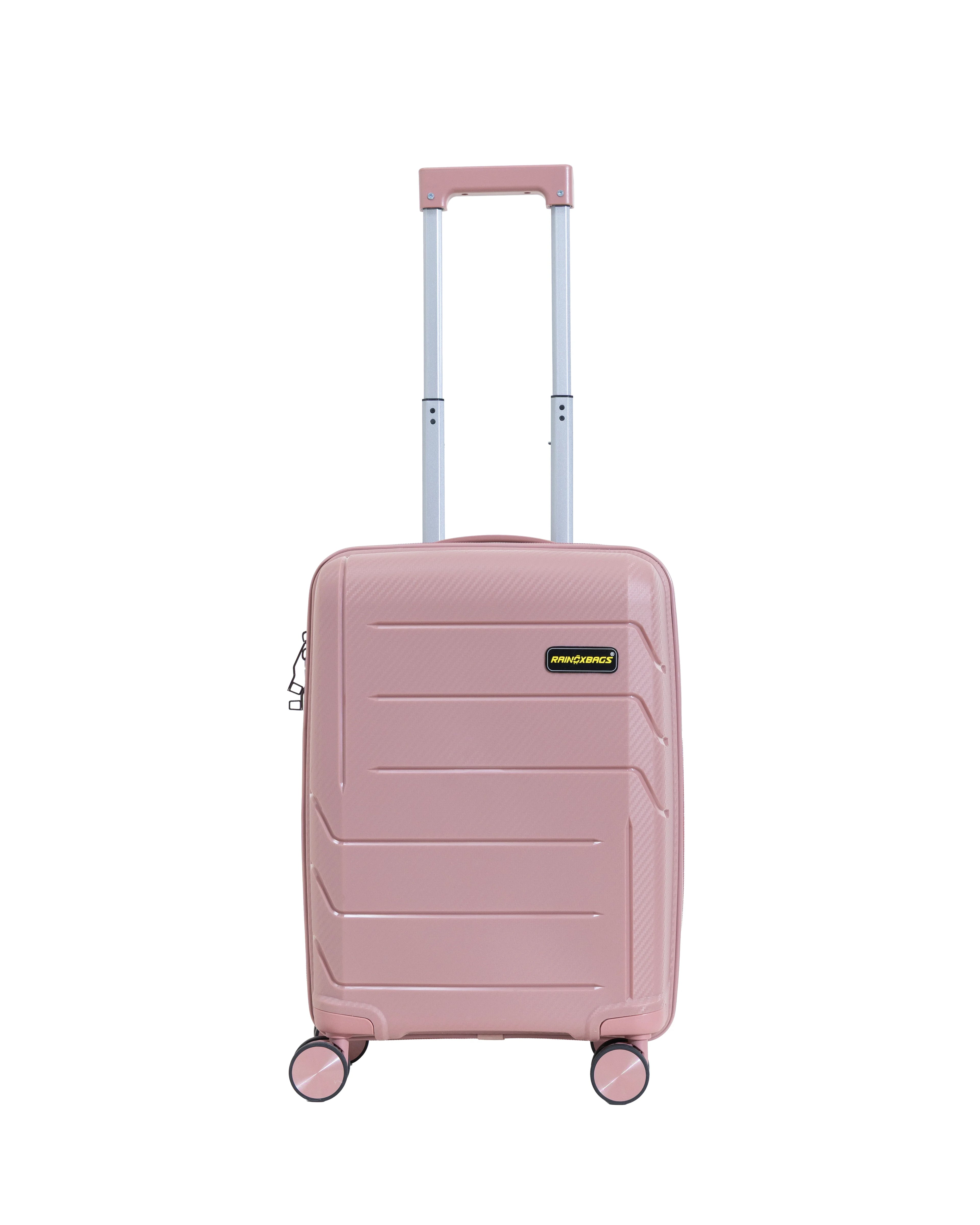 Rainox Parish Series – 20 Inch Rose Gold Pink Cabin Trolley Bag