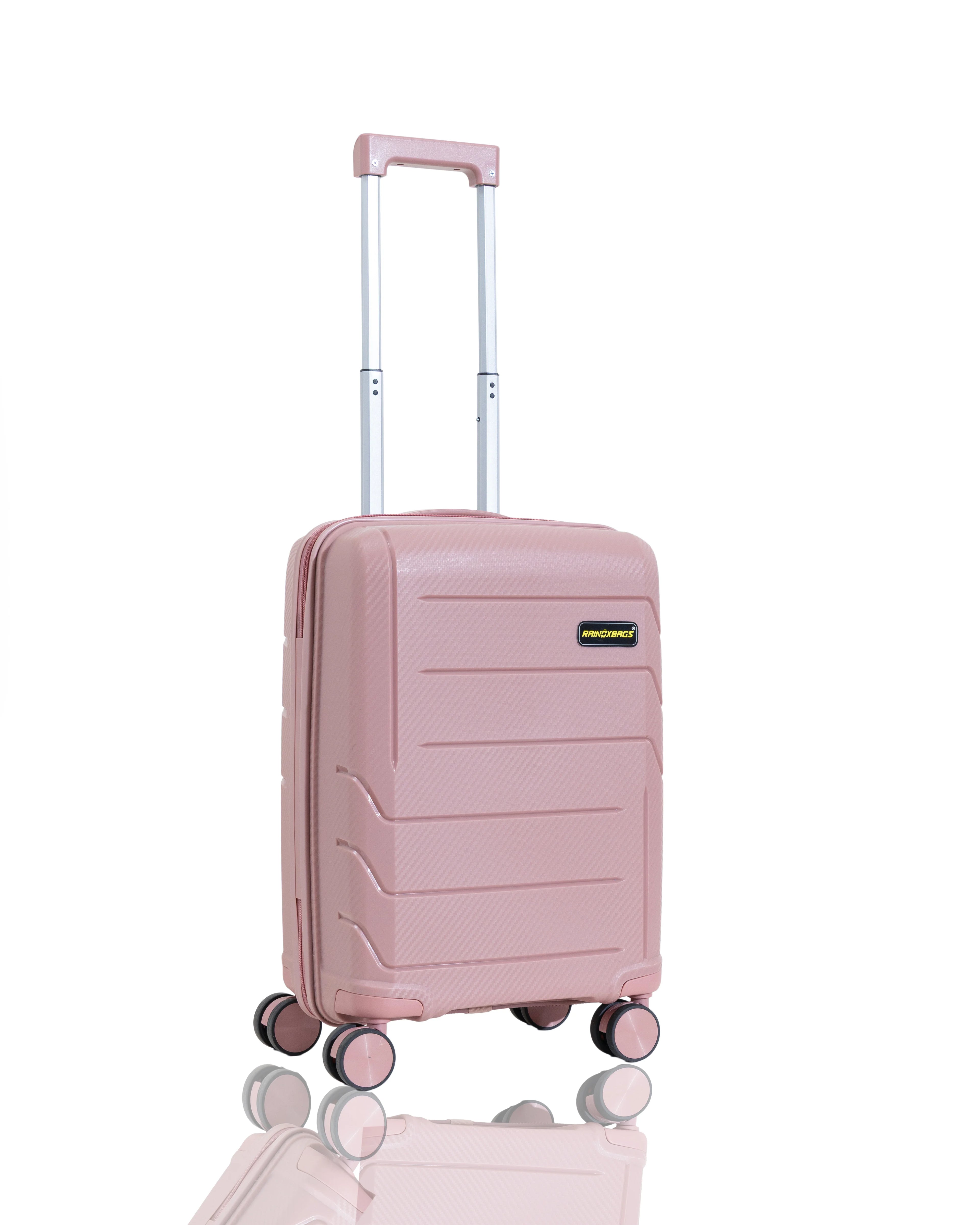 Rainox Parish Series – 20 Inch Rose Gold Pink Cabin Trolley Bag