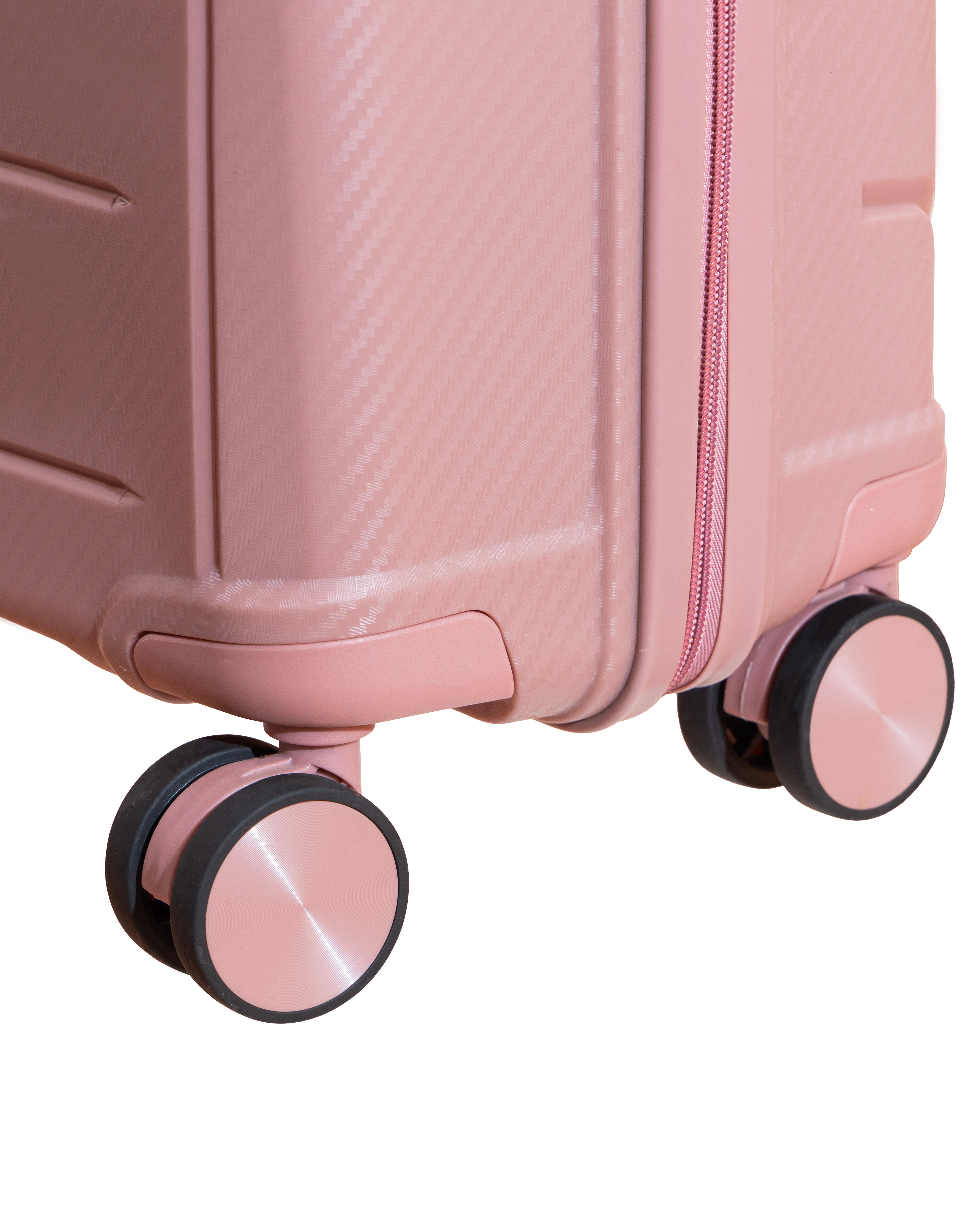 Rainox Combo — 3 Size Suitcase Set (20/24/28) — Rose Gold Pink
