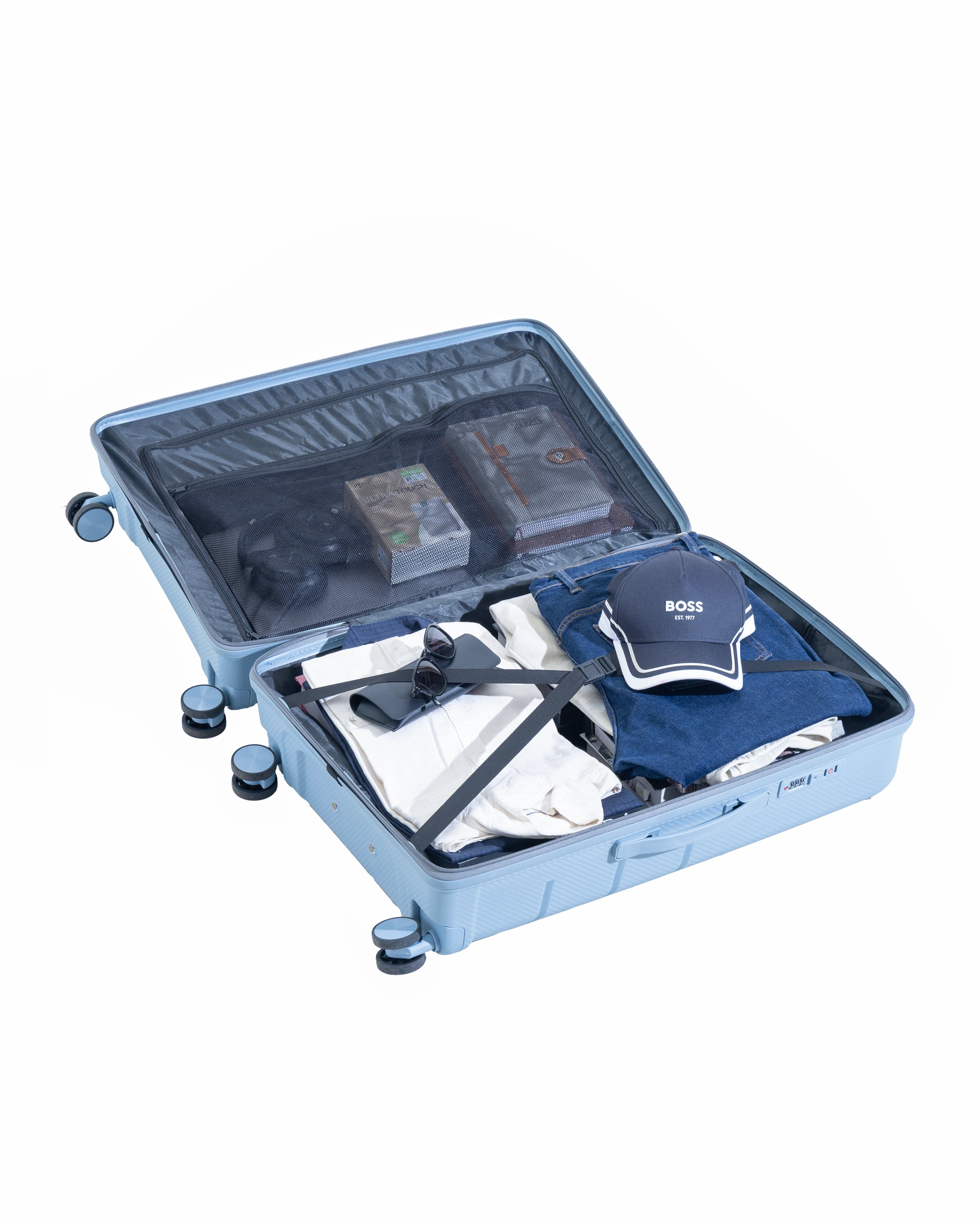 Rainox Parish Series – 28 Inch Light Sky Blue Check-in Luggage