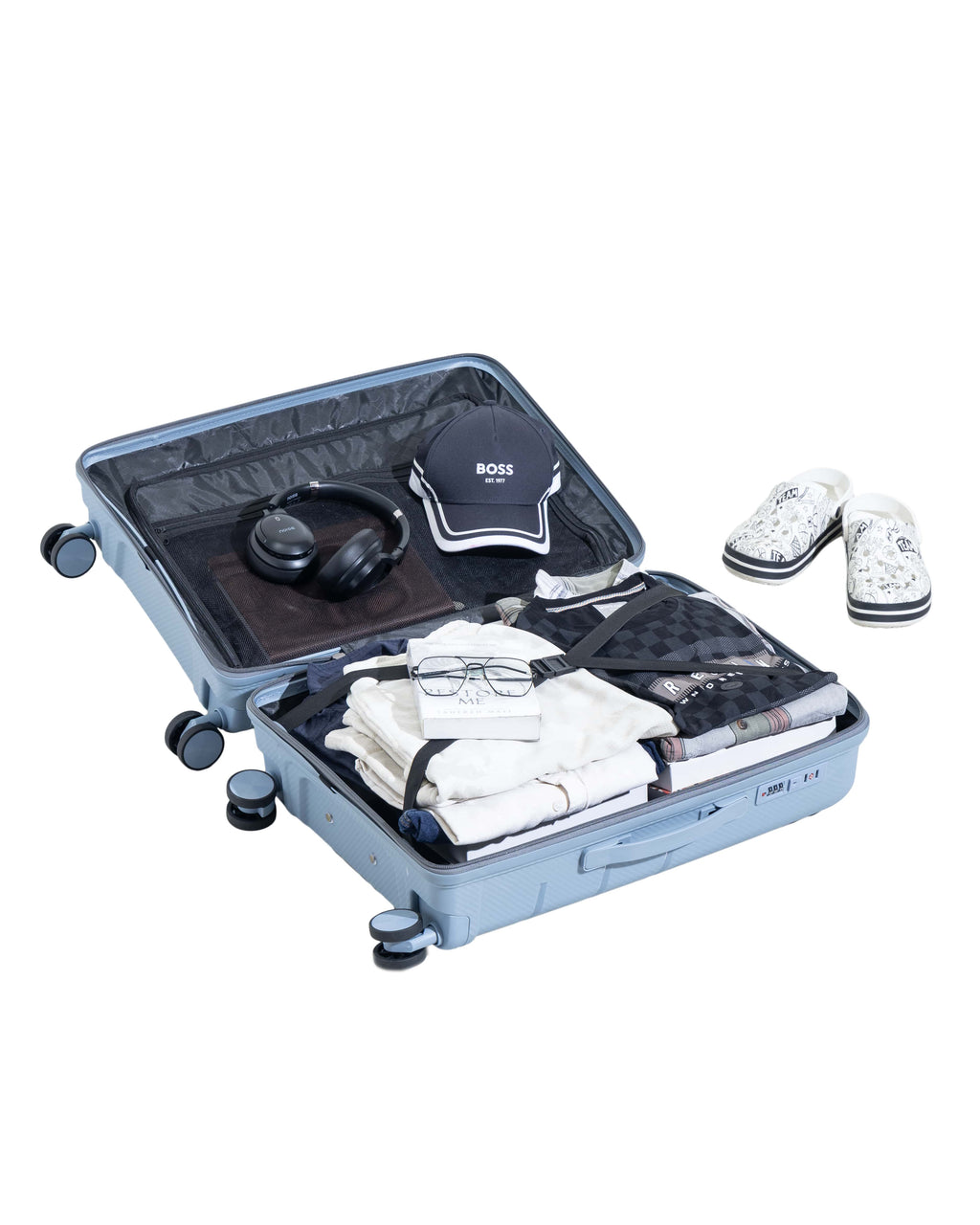 Rainox Parish Series – 24 Inch Light Sky Blue Travel Luggage