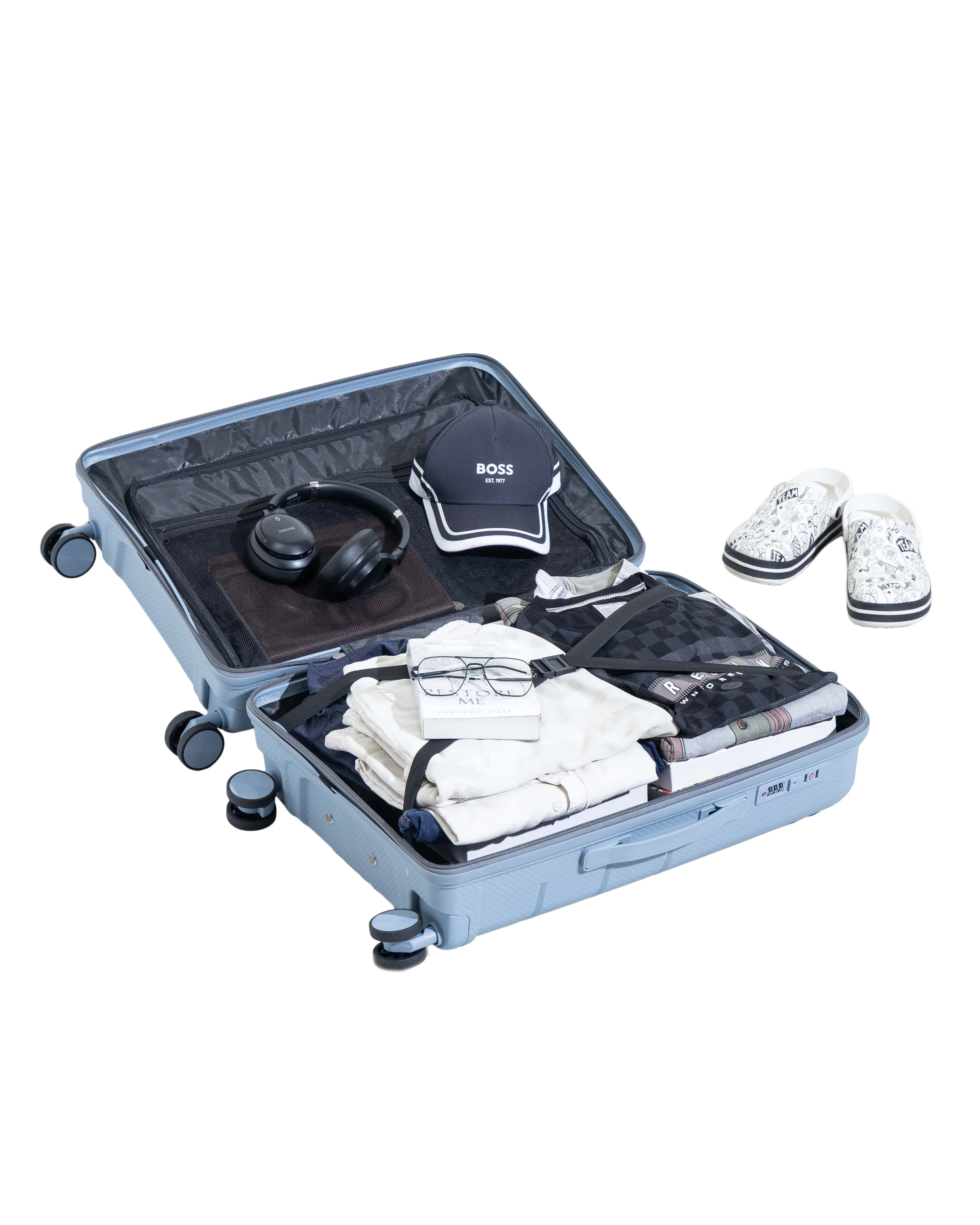 Rainox Parish Series – 24 Inch Light Sky Blue Travel Luggage