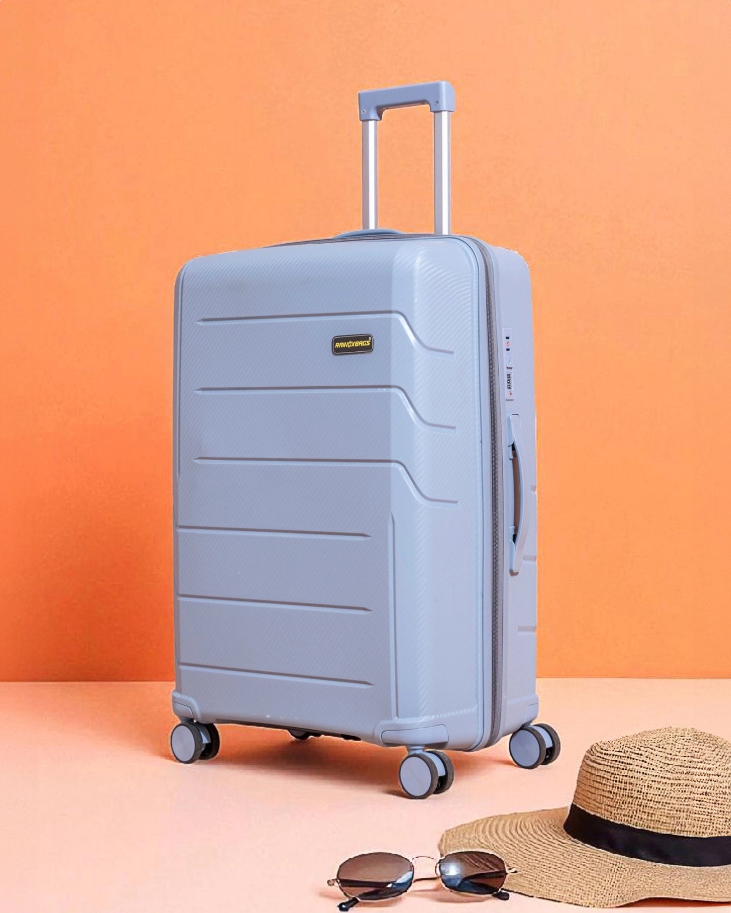 Rainox Parish Series – 28 Inch Light Sky Blue Check-in Luggage