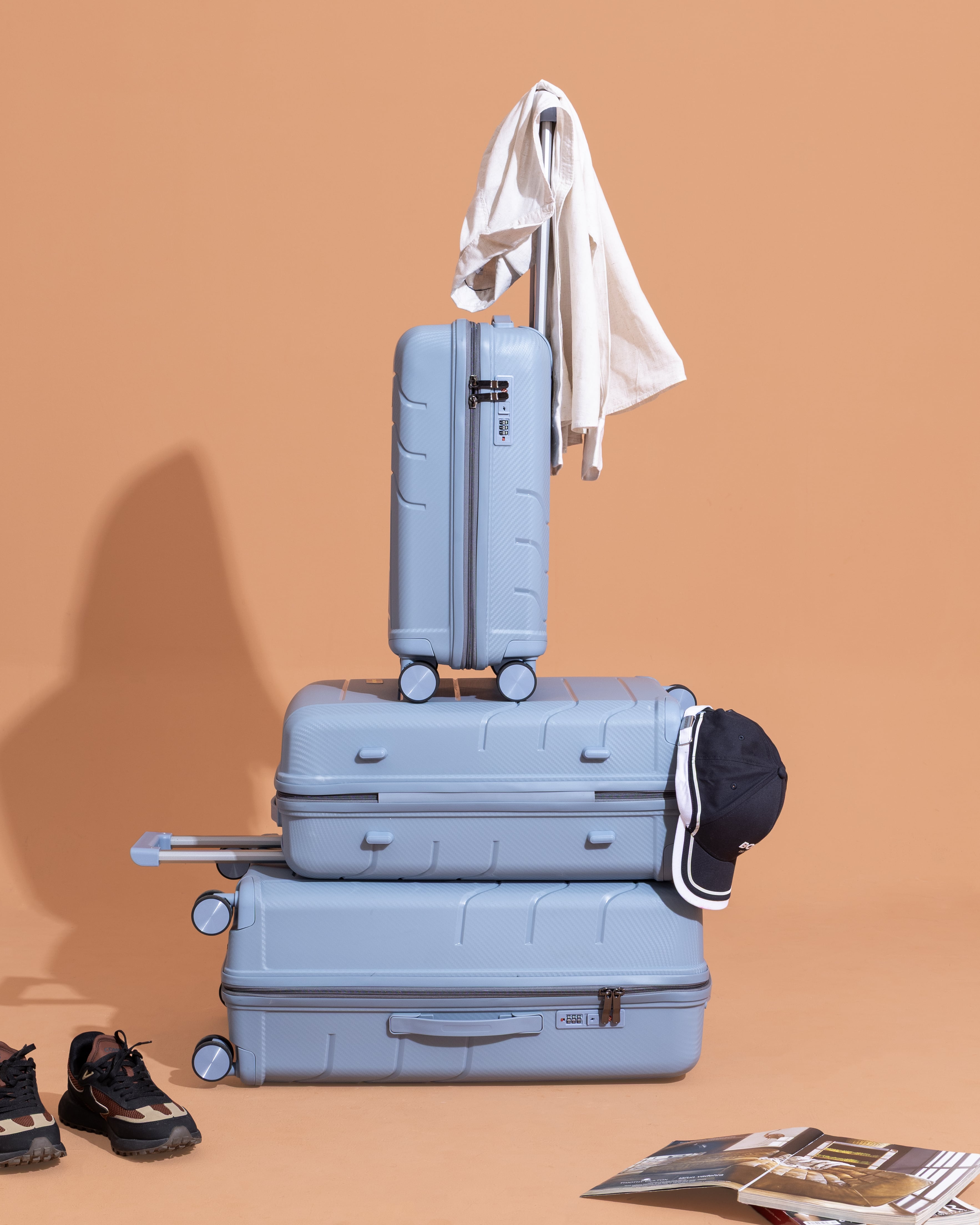 Rainox Parish Series – 20 Inch Light Sky Blue Cabin Trolley