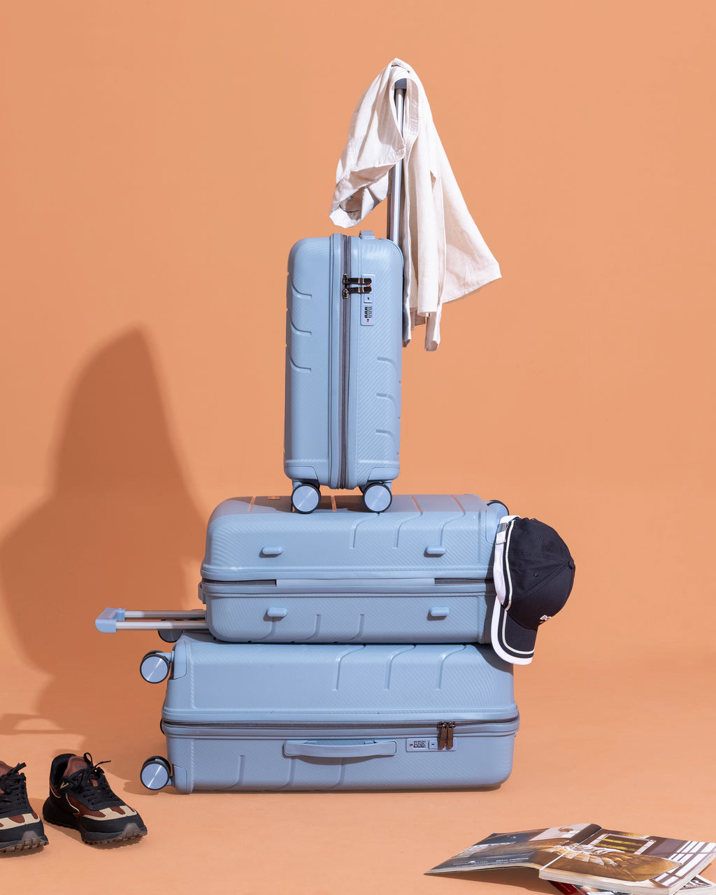 Rainox Parish Series – 28 Inch Light Sky Blue Check-in Luggage