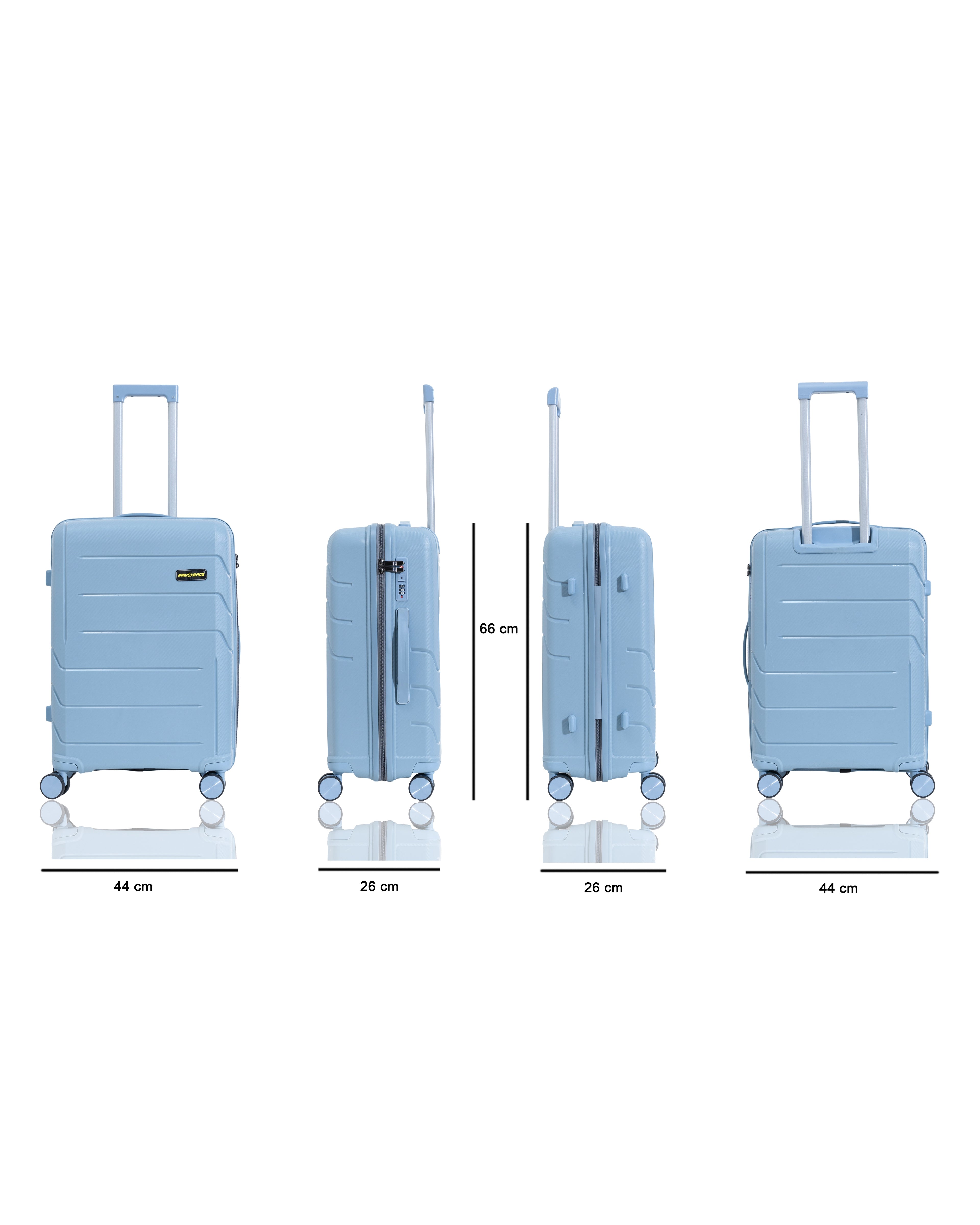 Rainox Parish Series – 24 Inch Light Sky Blue Travel Luggage