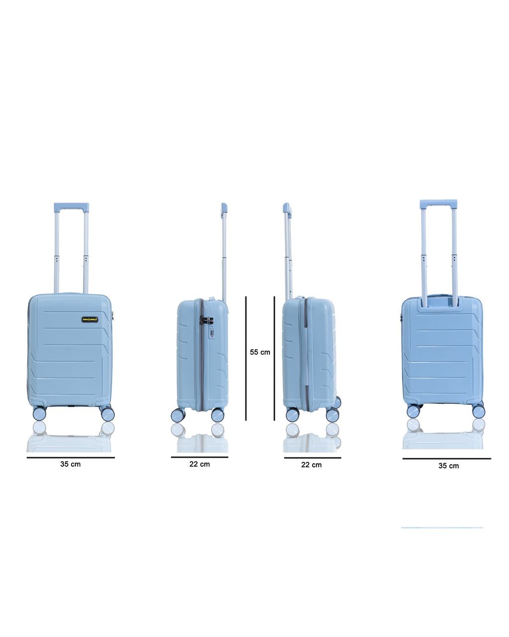 Rainox Combo — 3 Size Suitcase Set (20/24/28) — Light Sky Blue