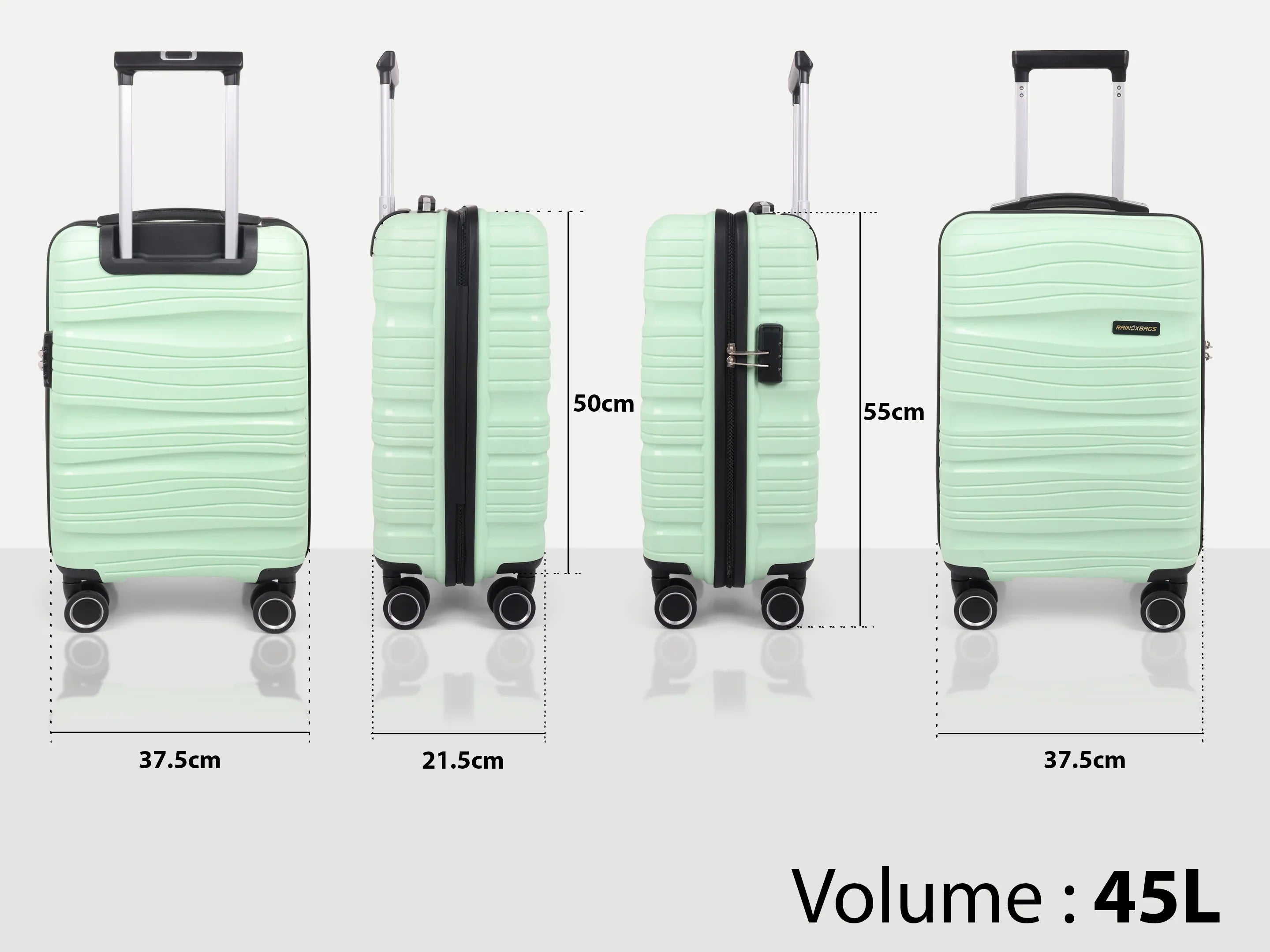 Delhi Dash 55cm Cabin Spinner in Pistachio Green